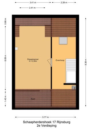 Floorplan - Schaapherdershoek 17, 2231 AC Rijnsburg